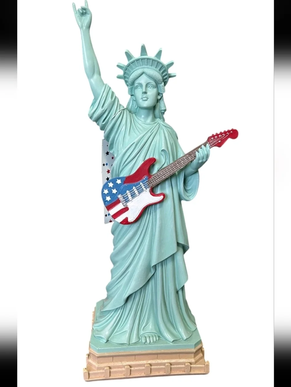 July 4th Patriotic Statue of Liberty with Guitar 17” Seasonal Figurine Statue - Picture 1 of 7